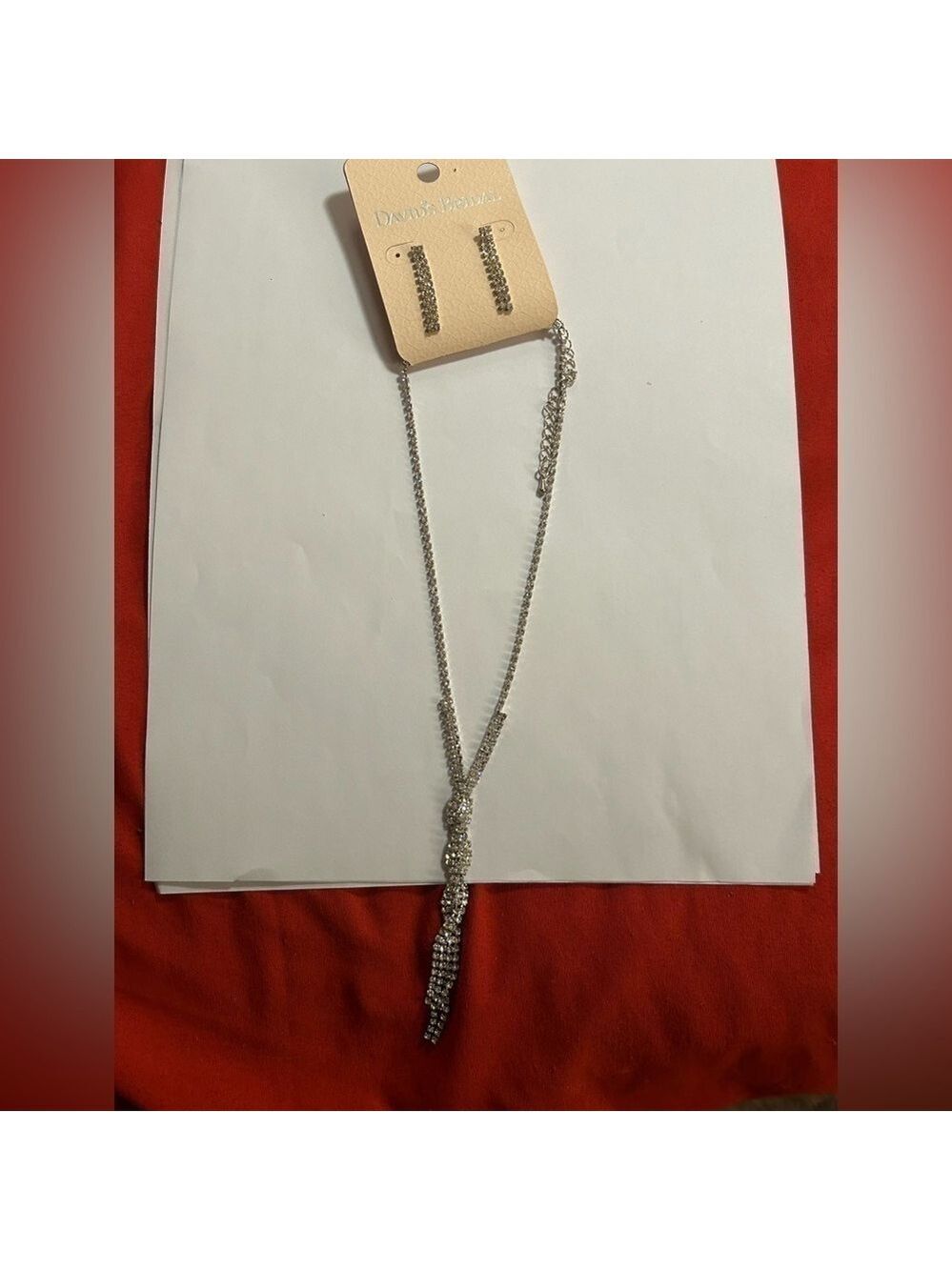 David bridal earrings and matching necklace